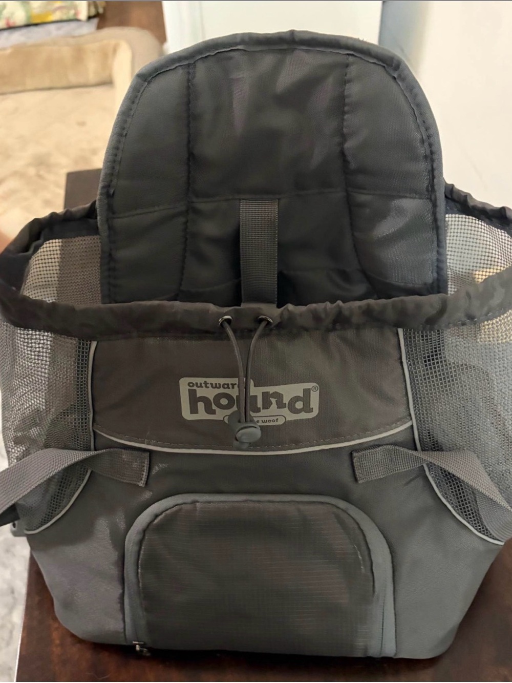 Outward Hound Gray Mesh Pet Carrier Backpack